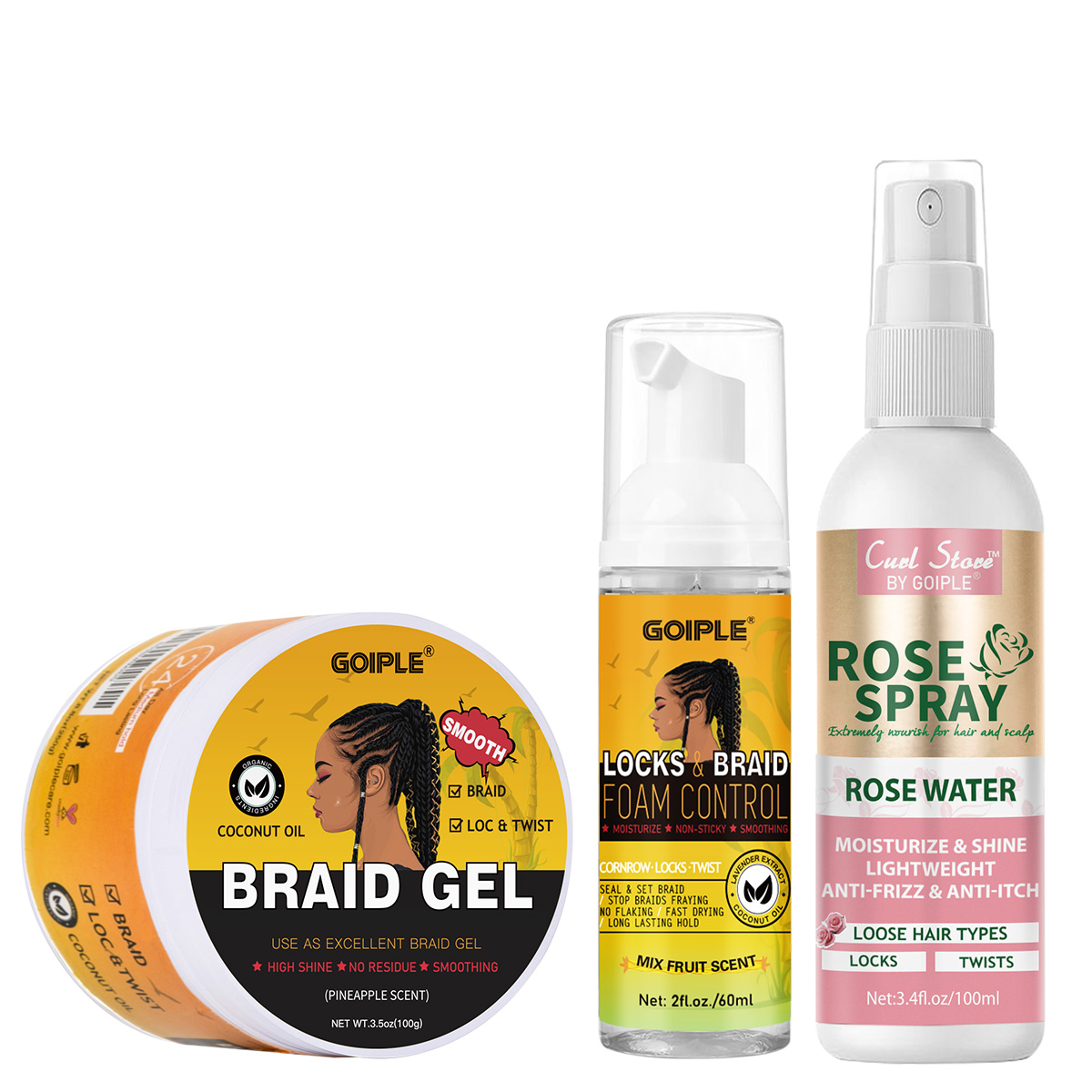 Men'S Grooming Gel - เจลถักเปีย ไฮ-ชายน์ คลีนมูส สเปรย์ฉีดผมบำรุงความชุ่มชื้นกลิ่นกุหลาบ สำหรับผู้ชายและผู้หญิง วันวาเลนไทน์