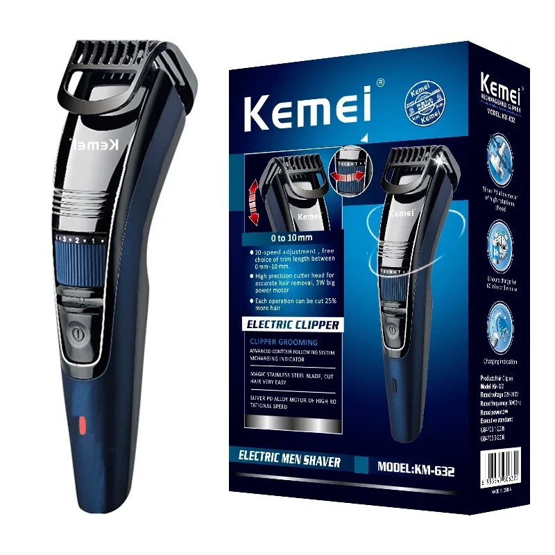 Men'S Face Grooming - Kemei 632 0.5-10 มม.เคราผมTrimmerสําหรับชายชาร์จหนวดStubble Hair Clipperตัดผมเครื่อง