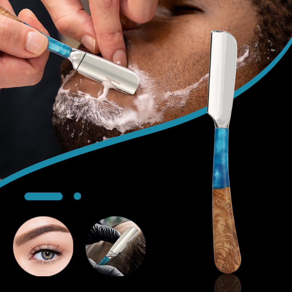 Mens Grooming Barber - มีดโกนสำหรับผู้ชายมืออาชีพ มีดโกนแบบคลาสสิกสำหรับการโกนหนวดอย่างละเอียดและการตัดแต่งทรงผม – มีดโกนสำหรับร้านตัดผมคุณภาพระดับซาลอนสำหรับการดูแลเคราแบบแมนนวลของผู้ชาย ของขวัญวันวาเลนไทน์ ของขวัญวันพ่อ