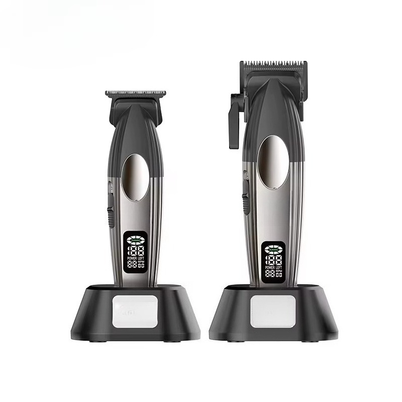 Mens Grooming Barber - เครื่องตัดผม, ชุดอุปกรณ์ตัดผมมืออาชีพ, ชุดอุปกรณ์ดูแลเส้นผมไร้สายสำหรับผู้ชาย, เครื่องตัดผมแบบชาร์จไฟได้