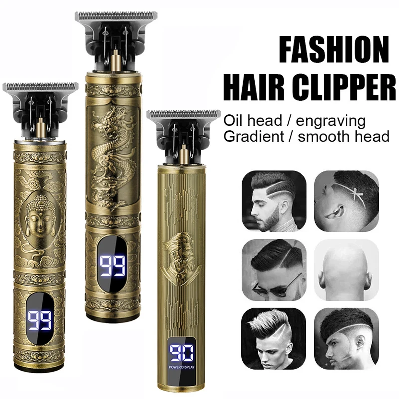 Mens Grooming Barber - ชุดอุปกรณ์ดูแลเส้นผมสำหรับผู้ชาย T9 เครื่องตัดผมไร้สาย เครื่องโกนหนวดไฟฟ้า ชาร์จเร็วด้วย USB