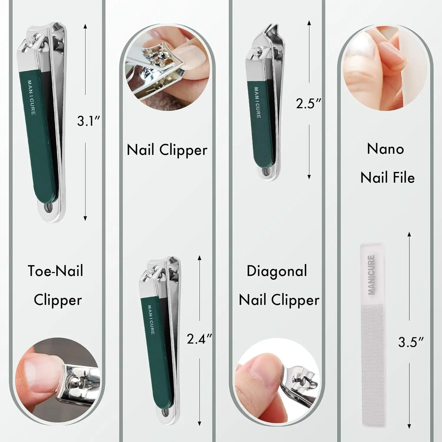 ชุดอุปกรณ์ตัดเล็บสแตนเลส 4 ชิ้ - Mens Grooming Travel Kit บทวิจารณ์และราคา