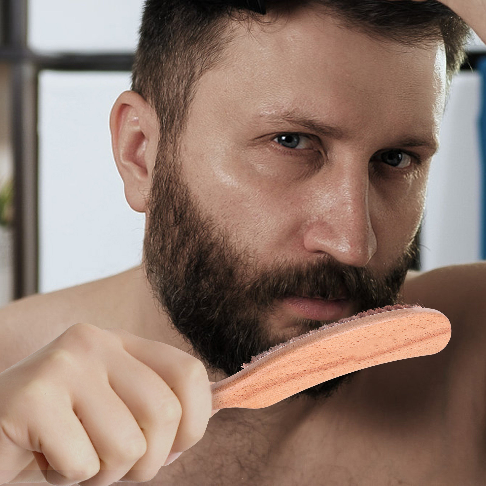 แปรงหวีหนวดไนลอนคุณภาพสูง 1 ชิ - Mens Grooming Barber บทวิจารณ์และราคา