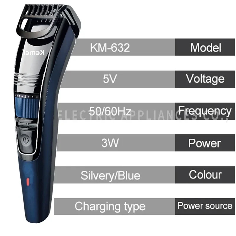 เครื่องตัดแต่งขน Kemei 632 ปรั - Men'S Face Grooming บทวิจารณ์และราคา