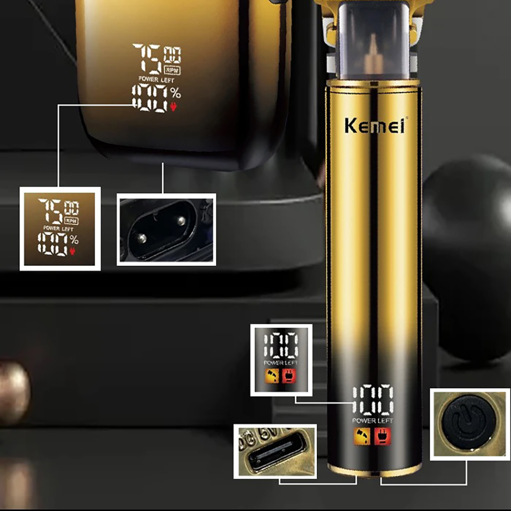 Kemei ผมTrimmerมีดโกนหนวดไฟฟ้า - Mens Grooming Barber บทวิจารณ์และราคา